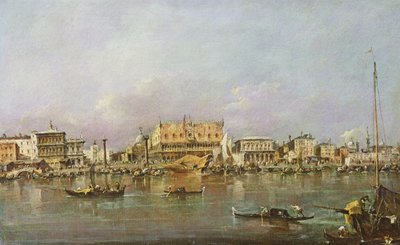 Dogenpalast und Blick auf das Markusbecken, Venedig von Francesco Guardi